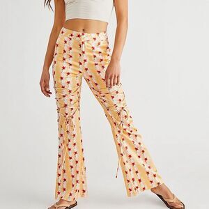 NEW Anthropologie KIM SHUI Floral Print Silk Pants
